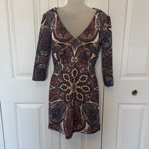 Alexia Admor Sz XS paisley bodycon dress B2T GUC